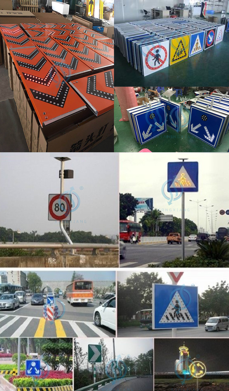 Installation von Verkehrssicherheitsschildern